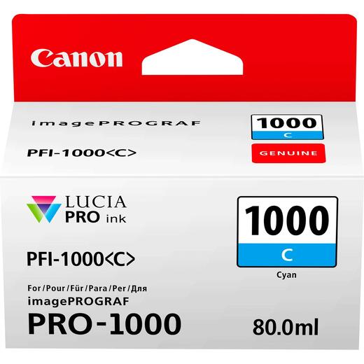 Картридж струменевий Canon PFI-1000C (Cyan)