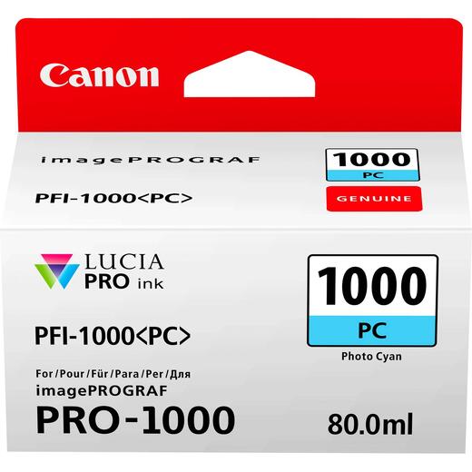 Картридж струменевий Canon PFI-1000PC (Photo Cyan)