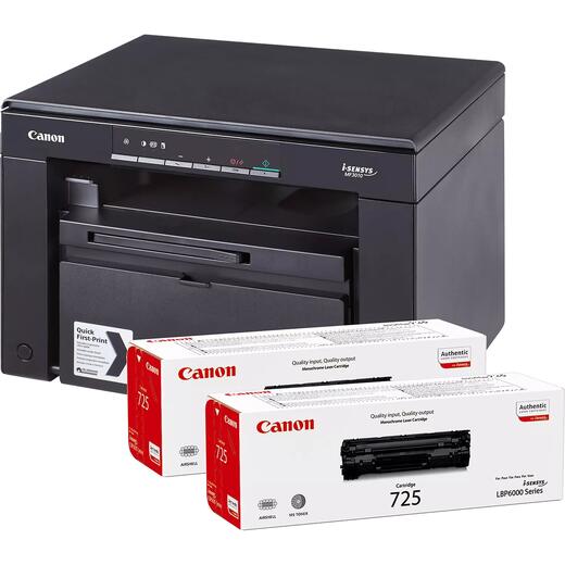 МФУ А4 ч/б Canon i-SENSYS MF3010 (бандл с 2-мя картриджами)