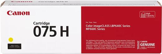 Картридж Canon 075H MF664Cdw/MF667Cdw/LBP646Cdw/LBP647Cdw Yellow (2500 стор.)